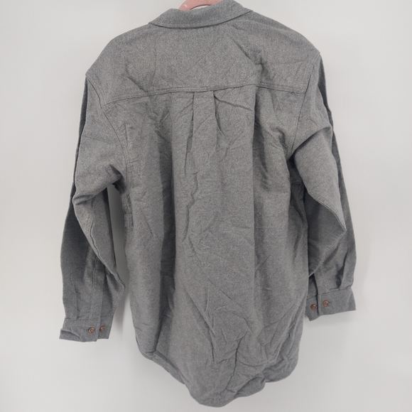 Field and Stream Gray Flannel Cotton Button Front Shirt Jacket Size Medium - Picture 5 of 5